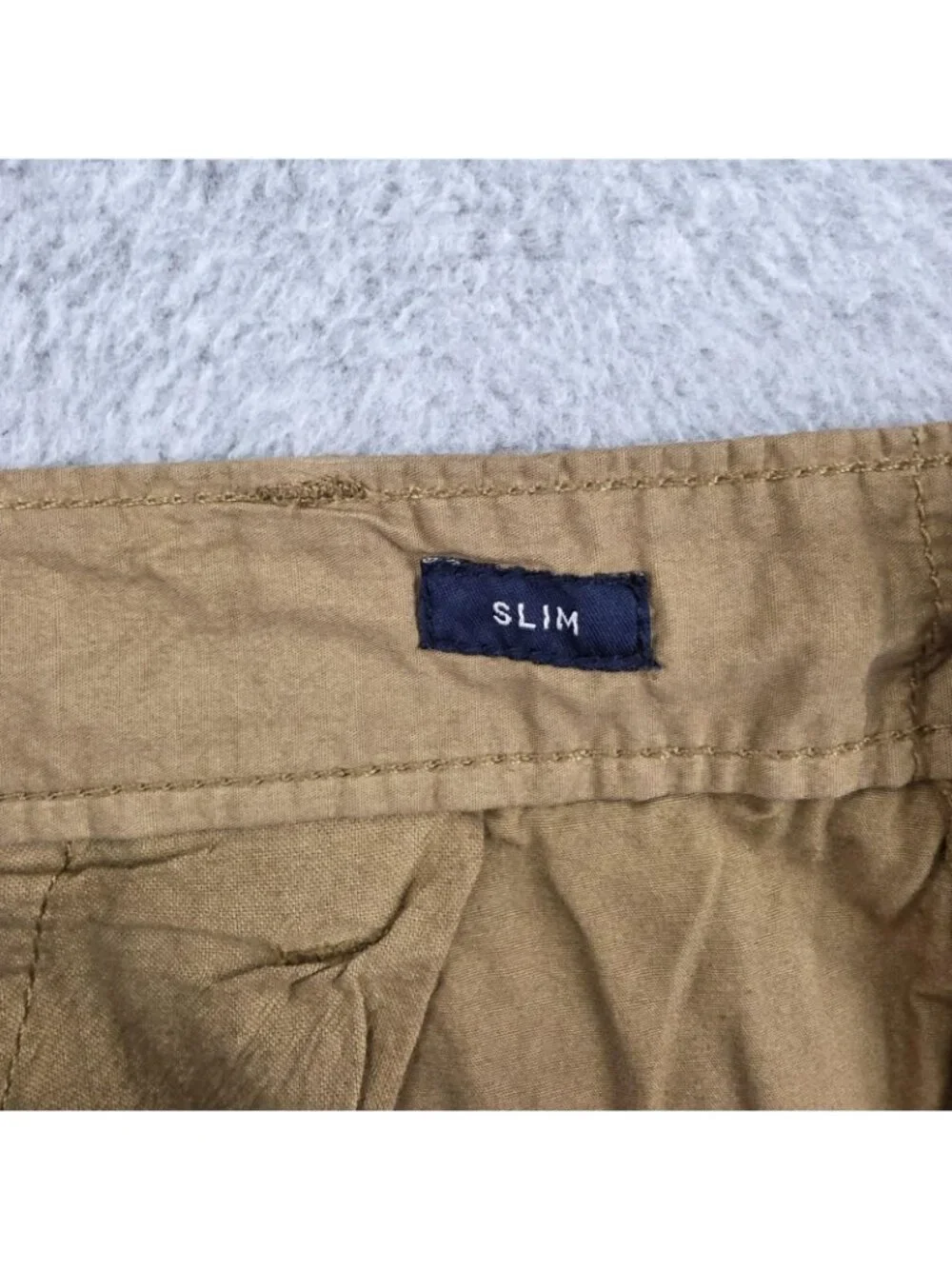 American Eagle Cargo Shorts Mens 44 Beige Slim Fit Canvas Utility NWT